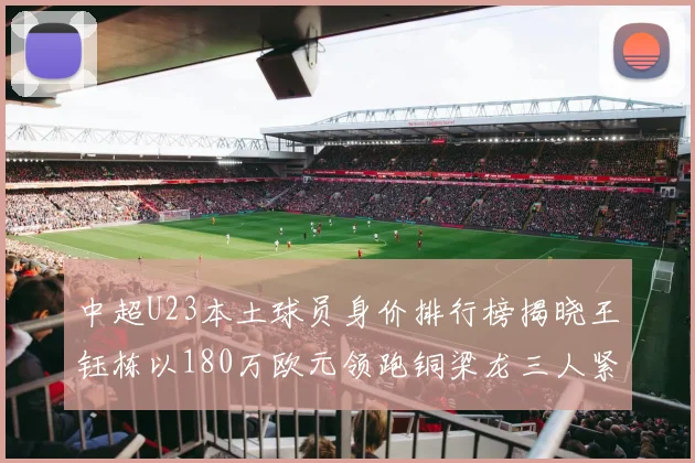中超U23本土球员身价排行榜揭晓王钰栋以180万欧元领跑铜梁龙三人紧随其后